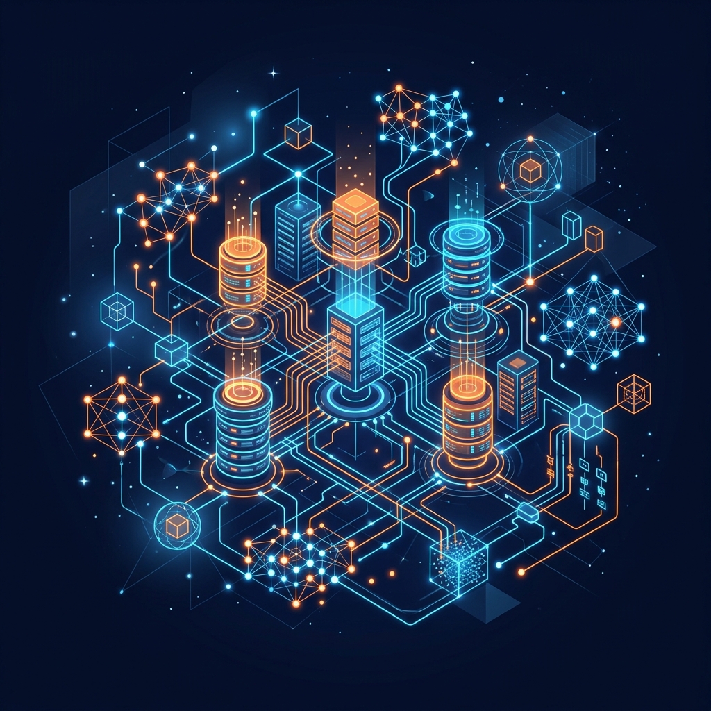 Futuristic Tech Architecture Visualization