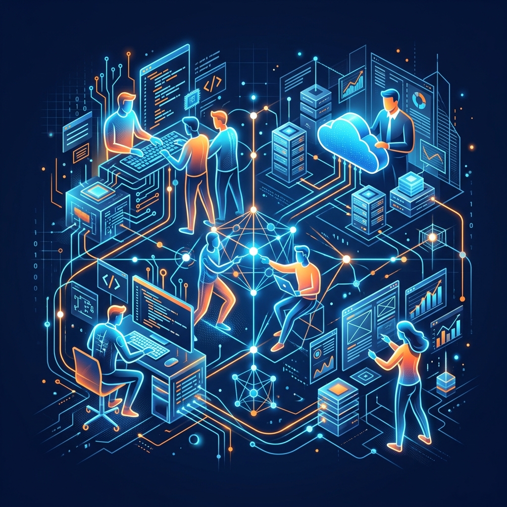 High Performance Tech Squad Cooperation Graphic